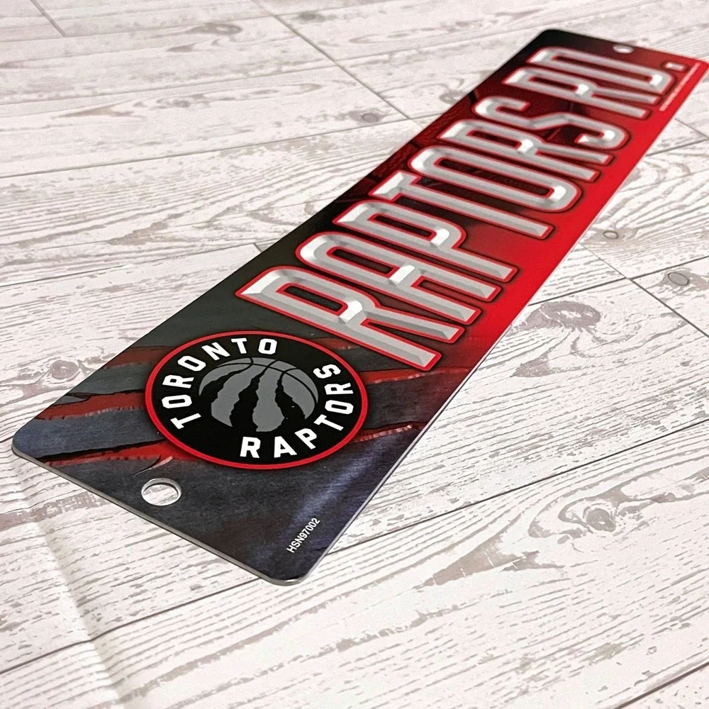 Toronto Raptors NBA Street Sign Rico Industries Red Black Plastic Decor NEW‎